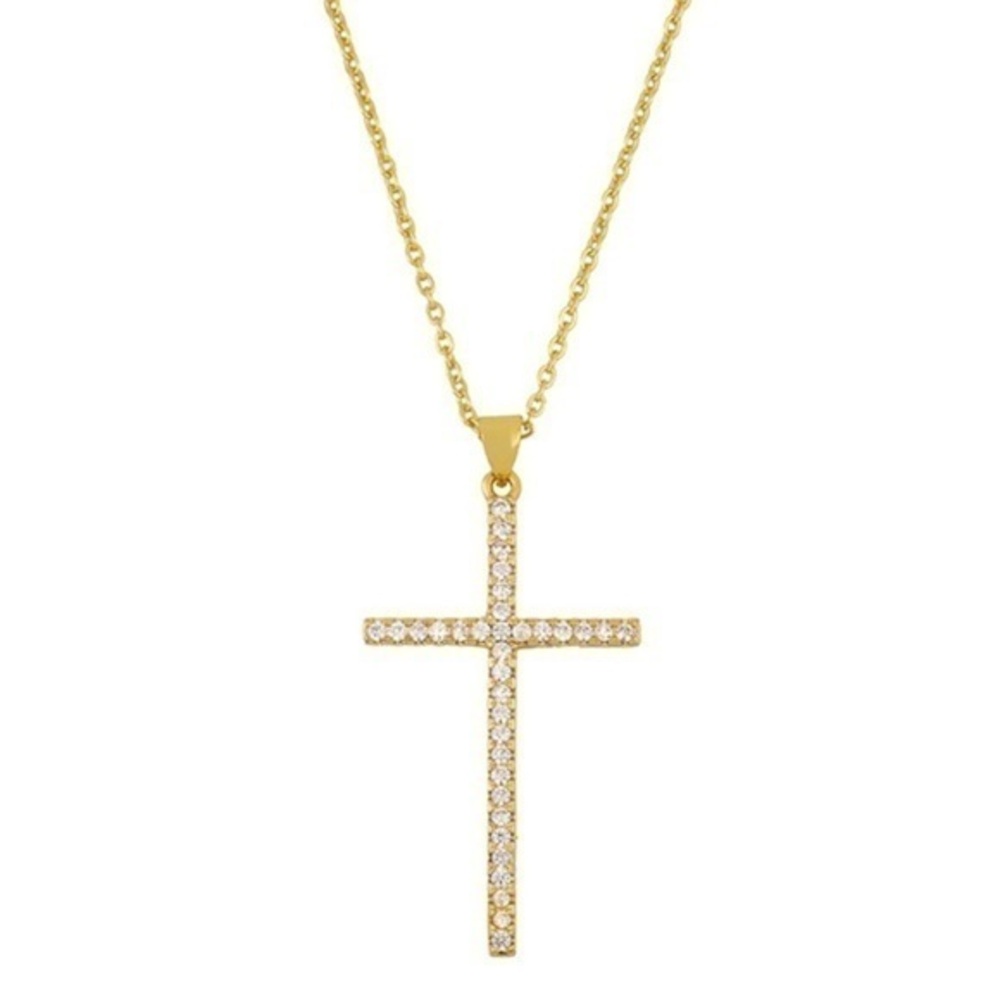 3/$30 ๐ Rhinestone Cross Necklace - Picture 1 of 1